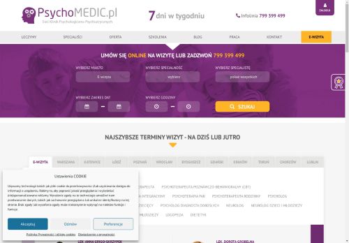 NZOZ PSYCHOMEDIC.PL KLINIKA PSYCHOLOGICZNO-PSYCHIATRYCZNA Michał Niewiński